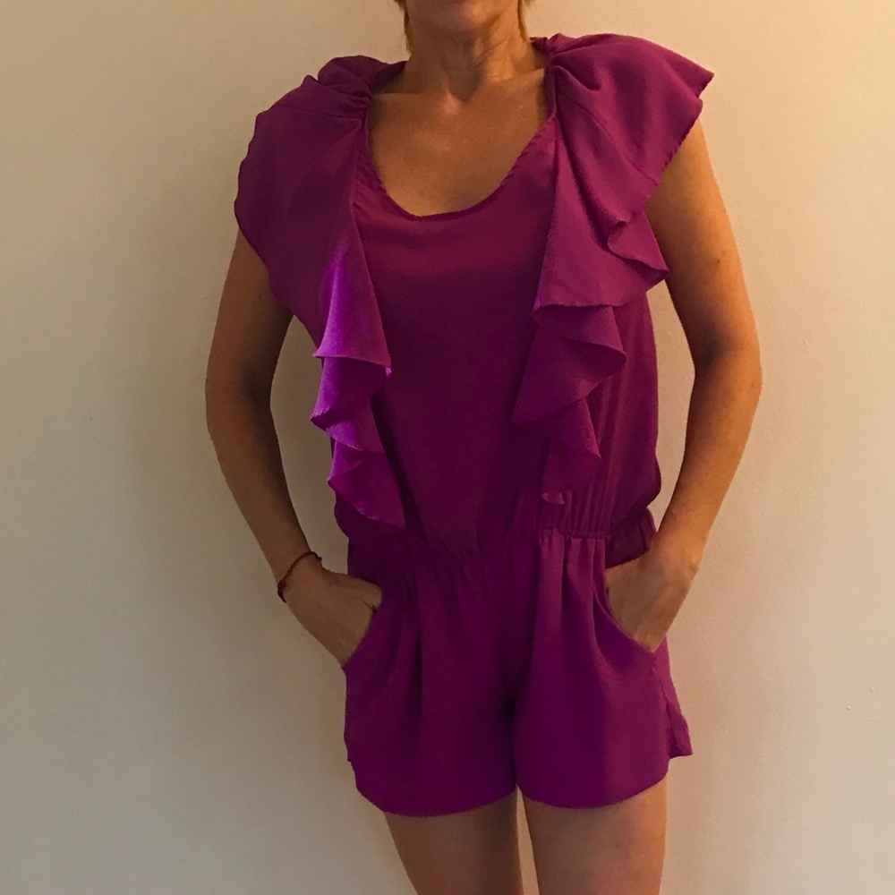 Purple Romper Ruffles